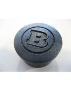 Juego de 12 tapas para tornillos de rueda Brabus de color negro aptas para tornillos de rueda Smart de 15 mm 2