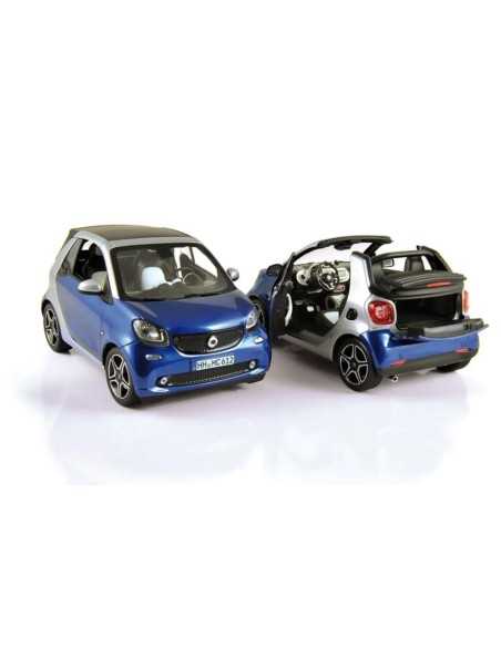 Norev Smart Fortwo Cabrio 2015 Blau + Silber Modellauto 183438 1:18 Norev Smart Fortwo Cabrio 2015 Blau + Silber Modellauto 183438 1:18