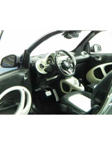 Norev Smart Fortwo Cabrio 2015 Blau + Silber Modellauto 183438 1:18