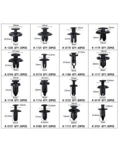 Coffret d'assortiment avec clips automobiles - 630 pièces assorties + outil de pliage 2