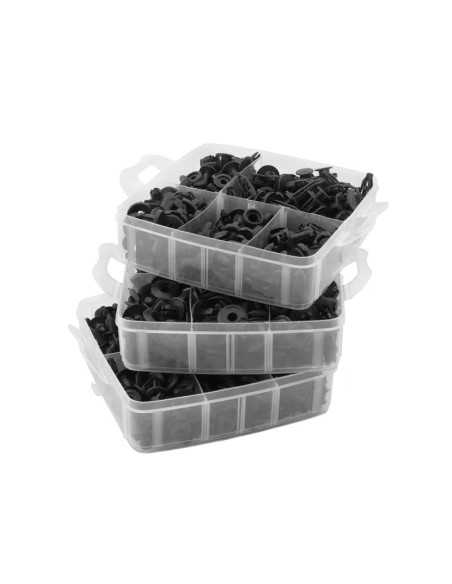 Coffret d'assortiment avec clips automobiles - 630 pièces assorties + outil de pliage Coffret d'assortiment avec clips automobiles - 630 pièces assorties + outil de pliage