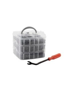 Coffret d'assortiment avec clips automobiles - 630 pièces assorties + outil de pliage