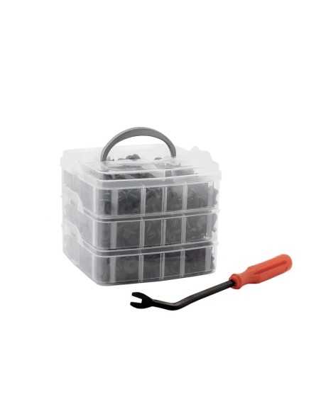 Scatola assortita con clip per auto - 630 pezzi assortiti + utensile Ply