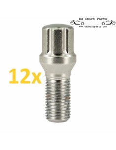 Jeu de 12 boulons de roue M12X1,5x23,5 à 6 cannelures pour modèles Smart Roadster et ForTwo