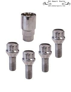 Protección antirrobo para ruedas inteligentes juego de 4 PERNOS DE RUEDA BLOQUEABLES 2