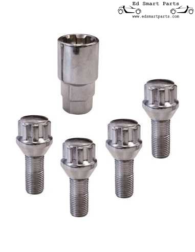 Diebstahlschutz für Smart Wheels 4er Set ABSCHLIEßBARE RADSCHRAUBEN