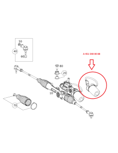 Smart 451 Stuurbekrachtigingsmotor, servomotor, stuurbekrachtigingsmotor, stuurinrichting OEM A4515400088