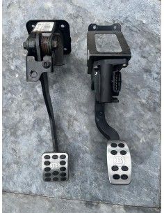Pedales deportivos de aluminio Smart Roadster Brabus 452 cromados cepillados plug and play