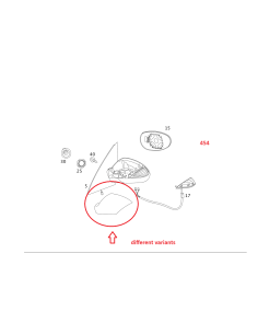 couvercle de boîtier de rétroviseur gauche ou droit smart forfour 454 2