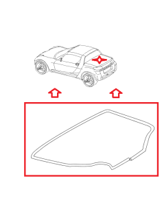 Smart Roadster Notch Seal voor Achterklep Kofferbak