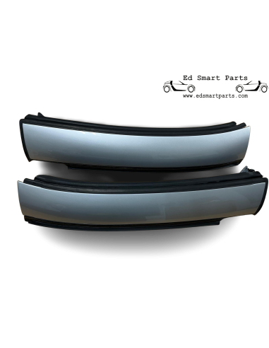 Refurbished set Tridion Silver painted roof bars smart roadster