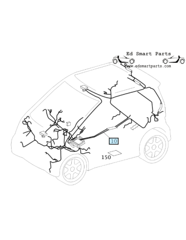 SMART FORTWO 451 CABLAGGIO CABLAGGIO CAVI PRINCIPALI