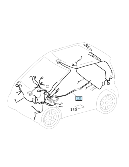 FAISCEAU DE CÂBLES SMART FORTWO 451 FAISCEAU DE CÂBLES PRINCIPAUX