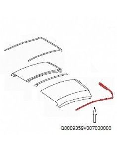 Smart Roadster Hardtop Gummidichtung links