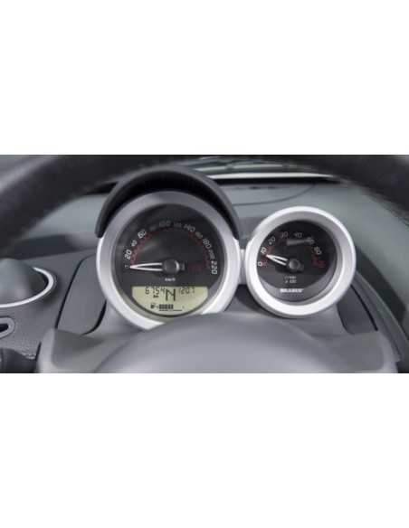 gebruikte Smart Roadster Brabus toerenteller snelheidsmeterhoes zwart leer