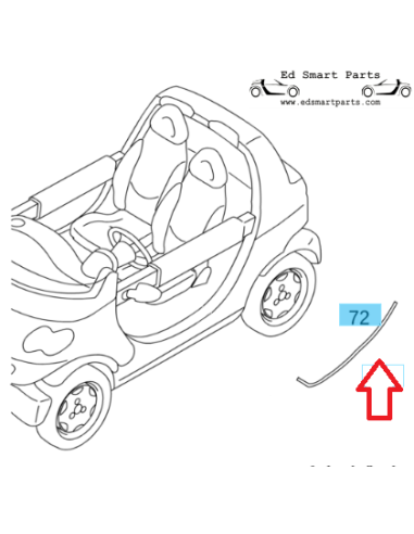 Q0013380V001000000 TIRA DE COBERTURA DE ENTRADA ESQUERDA SMART CROSSBLADE