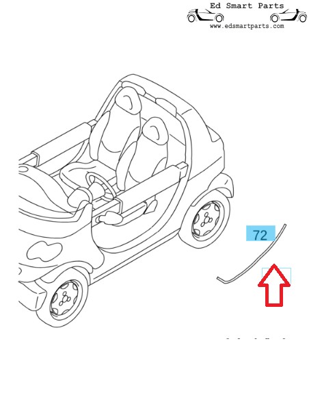 Q0013380V001000000 ENTRANCE COVER STRIP LEFT SMART CROSSBLADE