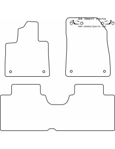 Ensemble de tapis de voiture adaptés à Smart ONE EV 2022- 2
