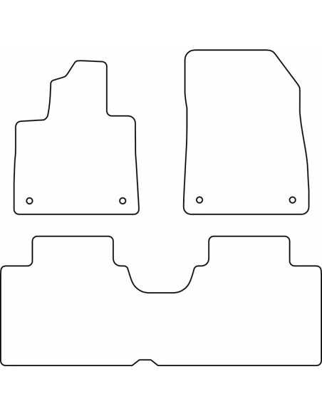 Ensemble de tapis de voiture adaptés à Smart ONE EV 2022- Ensemble de tapis de voiture adaptés à Smart ONE EV 2022-
