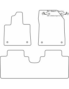 Ensemble de tapis de voiture adaptés à Smart THREE EV 2023- 2
