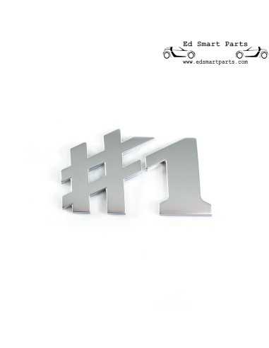 Genuine smart ♯1 lettering tailgate HC11 silver