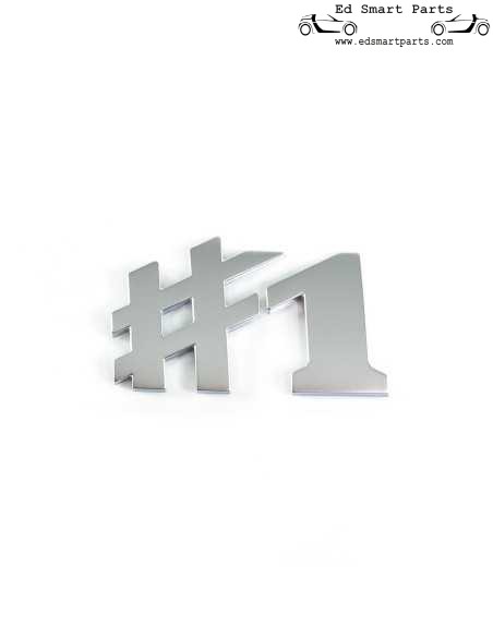 Original smart ♯1 Schriftzug Heckklappe HC11 silber