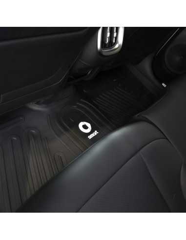 Tapis de sol d'origine en caoutchouc noir smart ♯1 HX11 ensemble de 3 pièces