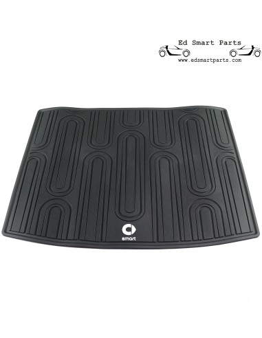 Tapis de coffre en caoutchouc noir d'origine smart THREE