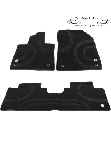 Genuine Smart Floor mats velour mats smart THREE black 3-piece