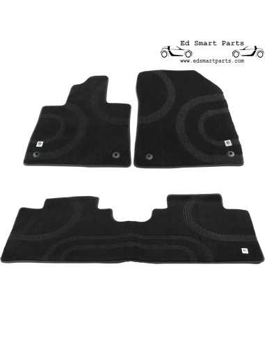 Original Smart Fußmatten Veloursmatten Smart ♯3 schwarz 3-teilig