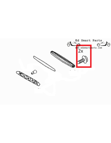 Tornillos para la tercera luz de freno smart Roadster y fortwo 450