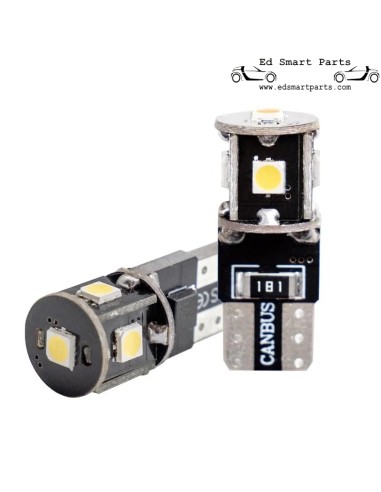 Simoni Racing T10 5-LED-Lampen „Canbus No-Polarity“ – Hohe Helligkeit Superweiß – 2er-Set