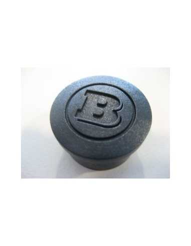 Original Brabus schwarze Radschraubenabdeckungen 12er Set passend für Smart Radschraube 15 mm