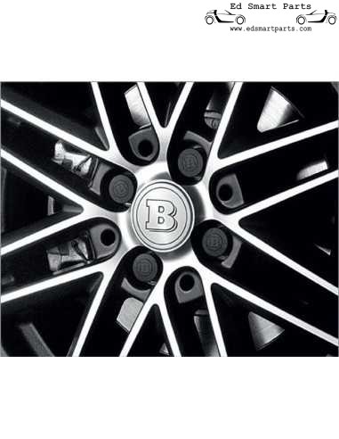 16 schwarze Radschraubenabdeckungen von Brabus, passend für 17 mm Schrauben