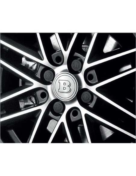 16 Brabus zwarte wielboutdoppen geschikt voor 17 mm bouten 16 Brabus zwarte wielboutdoppen geschikt voor 17 mm bouten
