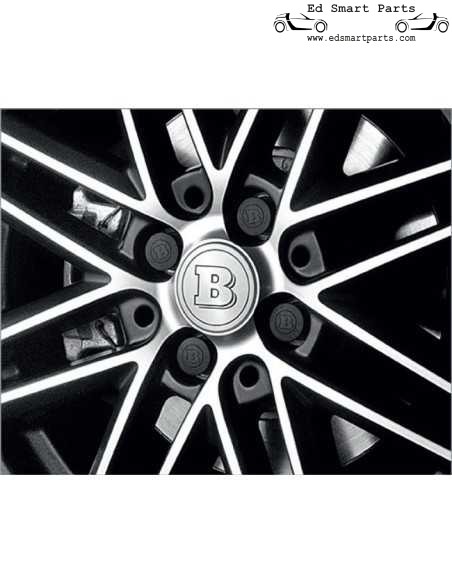 16 schwarze Radschraubenabdeckungen von Brabus, passend für 17 mm Schrauben