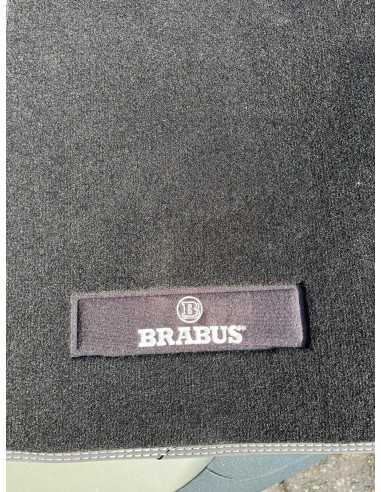 Tappetini in velluto BRABUS per Smart 453 FORTWO FORFOUR usati, cuciture color argento.