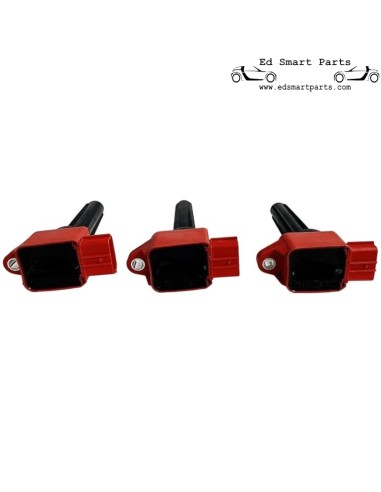 Juego de bobinas de encendido rojas de alto rendimiento para Smart Fortwo 451