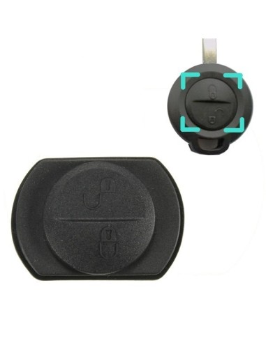 Smart ForFour 454 2 Buttons Replacement Remote Key Case Fob Button Rubber Pad