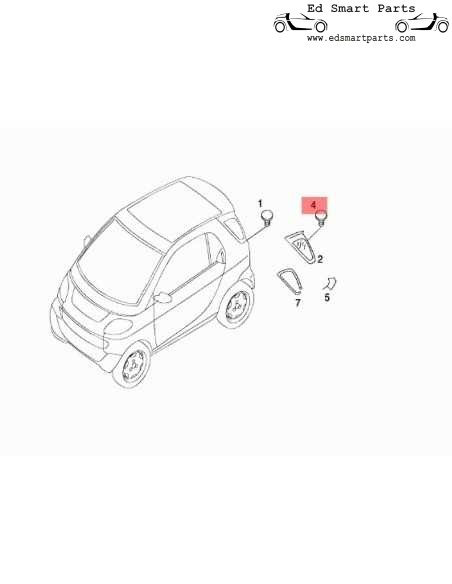 Smart ForTwo 450 Zij-achterruitplugrubber