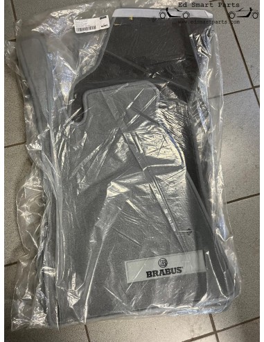 Alfombrillas originales de terciopelo Brabus gris grafito con volante a la derecha - Smart Roadster