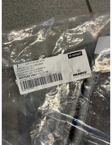 Originele RHD OEM BRABUS grafietgrijze velours vloermatten - Smart roadster