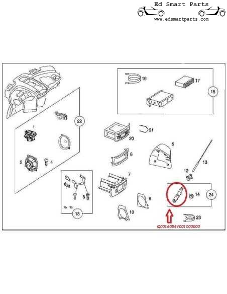 Smart Roadster Antenna Aerial Base support