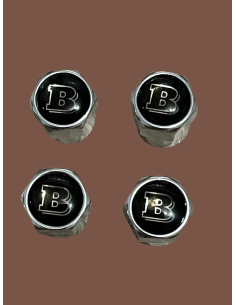 Tampas de valvula de pneu de alumínio com logotipo Brabus para seu smart