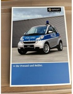 Brochure Smart fortwo 451, foglio illustrativo per auto della polizia