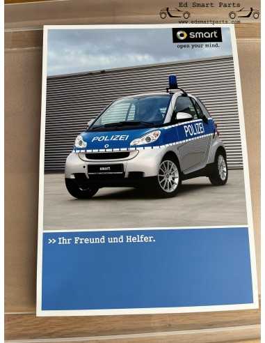 Smart fortwo 451 Broschüre Polizeiauto Blatt Broschüre