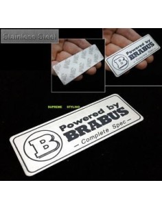Aluminium Powered by Brabus Badge Emblem Decal interior rear boot 2