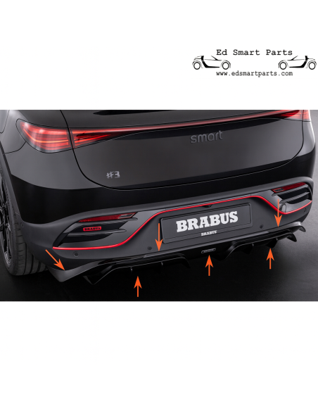 Difusor trasero BRABUS Smart ♯3 HC-11