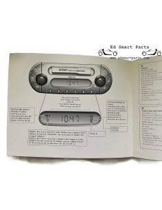 Gebrauchte Bedienungsanleitung Smart City Coupe Radio mehrsprachig 2