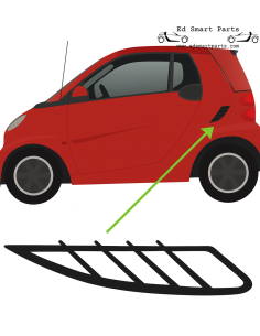 AIR DEFLECTOR luchtinlaatrooster luchtinlaat voor Smart ForTwo 451